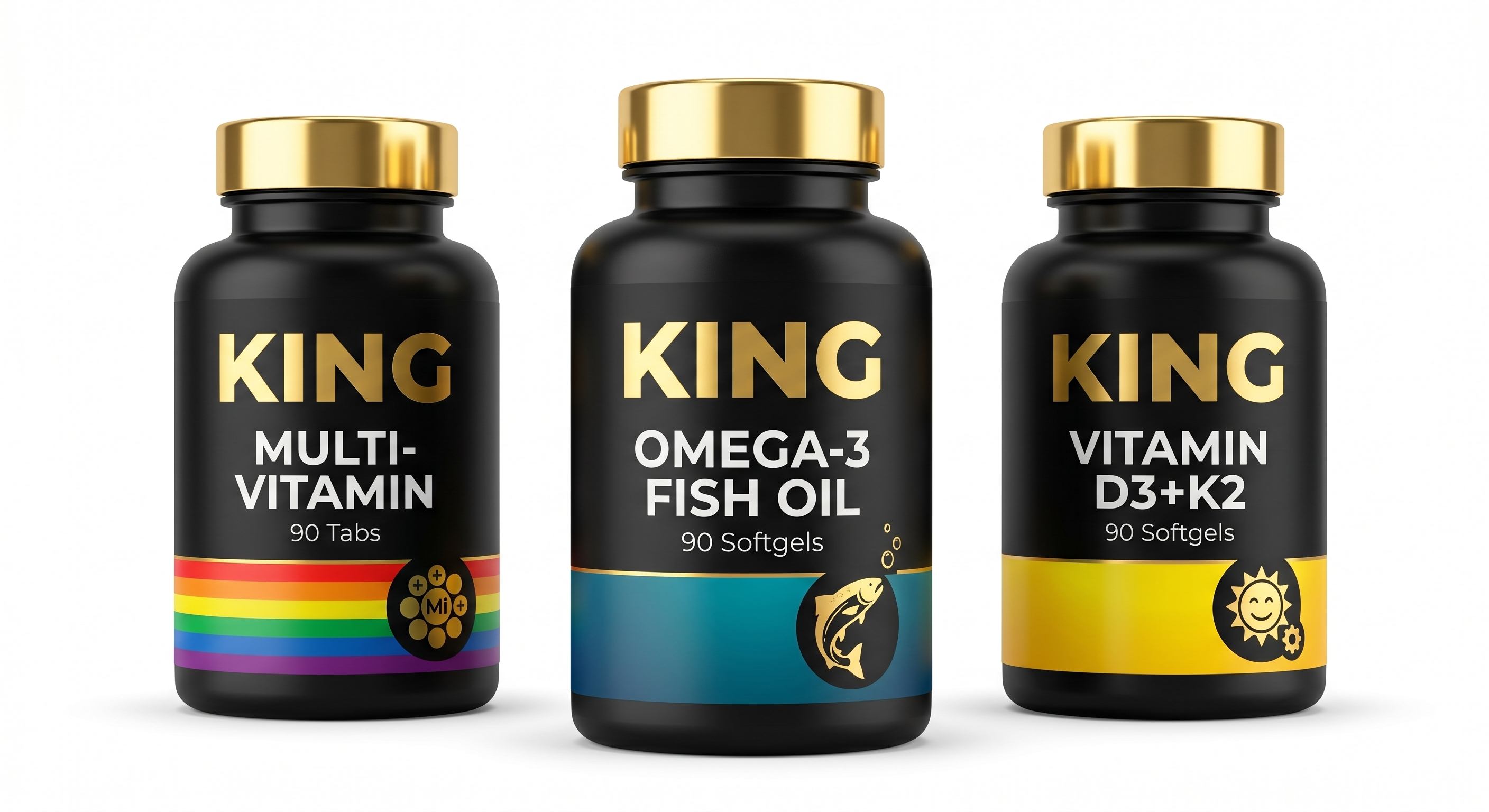 KING Vitamin Stack — Multi + Omega + D3K2
